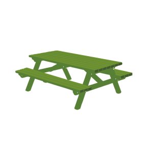 Groene picknick tafel
